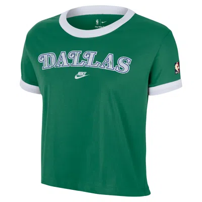 Nike Dallas Mavericks Essential Hardwood Classics  Women's Nba T-shirt In Green