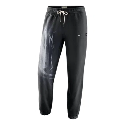 Nike Dallas Mavericks Standard Issue Fleece Pants 'black White'
