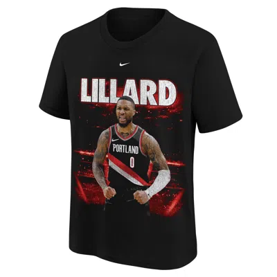 Nike Damian Lillard Big Kids'  Basketball T-shirt In Black