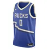 Nike Damian Lillard Milwaukee Bucks 2024/25 City Edition  Men's Dri-fit Nba Swingman Jersey In Blue