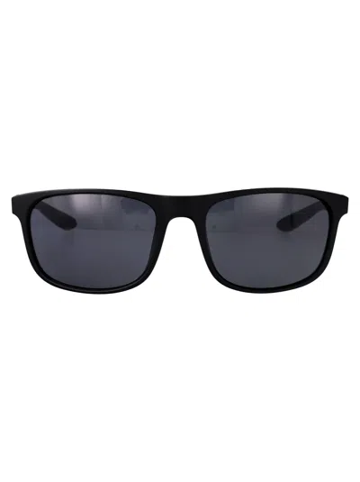 Nike Brown Matte Medium Olive Acetate Sunglasses In Black