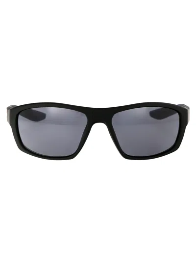 NIKE NIKE DARK GREY MATTE BLACK/WHITE ACETATE SUNGLASSES