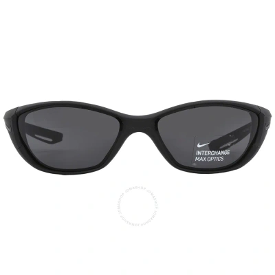 Nike Dark Grey Wrap Men's Sunglasses  Zone Dz7356 010 66 In Black / Dark / Grey