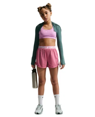 Nike Kids' Dash Girls' 7-16 Dri-fit Running Shorts In White