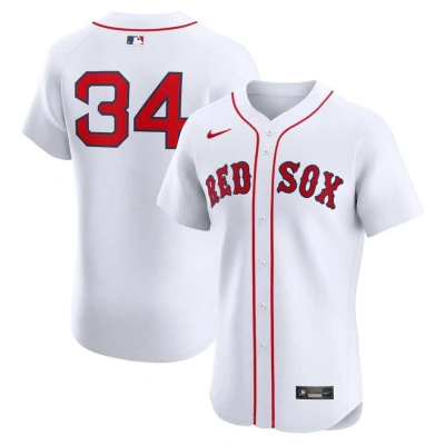 Nike David Ortiz Boston Red Sox  Men's Dri-fit Adv Mlb Elite Jersey In White