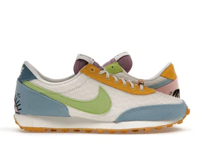 Pre-owned Nike Daybreak Se Sun Club Worn Blue (women's) Sneakers In Sail/vivid Green/arctic Orange In Multi