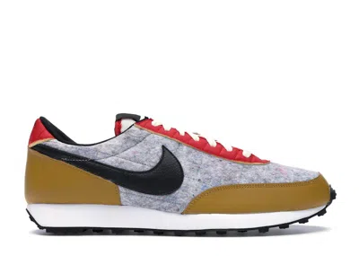 Pre-owned Nike Daybreak (women's) Sneakers In Gold Suede/black/university Red In Multi