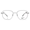 Nike Demo Geometric Men's Eyeglasses  8400 045 51 In Metallic