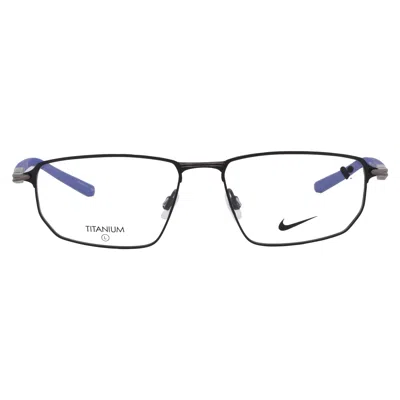 Nike Demo Rectangular Men's Eyeglasses  6067 004 55 In ["blue","black"]