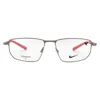 Nike Demo Rectangular Men's Eyeglasses  6067 076 55 In Gray