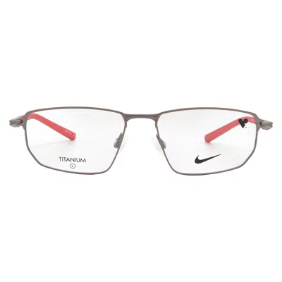Nike Demo Rectangular Men's Eyeglasses  6067 076 55 In Gray