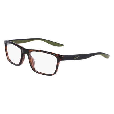 Nike Demo Rectangular Men's Eyeglasses  7046 239 54 In Brown
