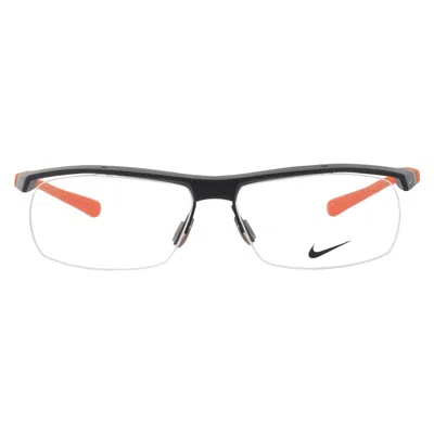 Nike Demo Rectangular Men's Eyeglasses  7071/2 075 57 In Metallic