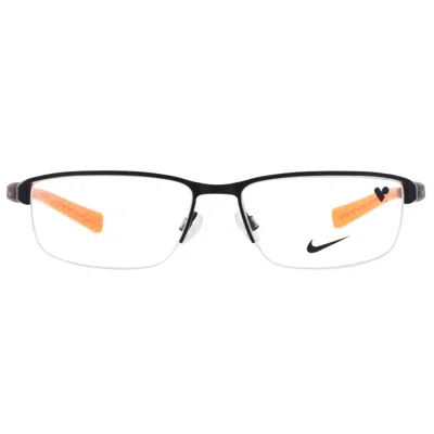 Nike Demo Rectangular Men's Eyeglasses  8098n 007 56 In Black