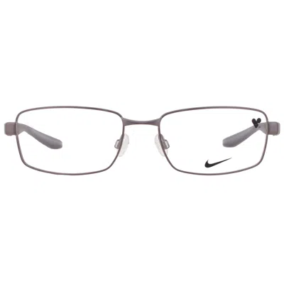 Nike Demo Rectangular Men's Eyeglasses  8195n 050 58 In Gray