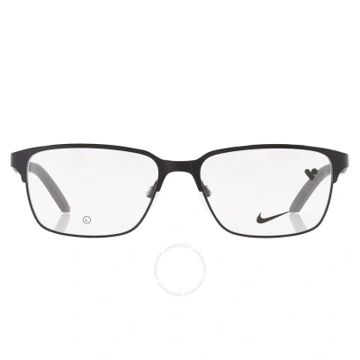 Nike Demo Rectangular Men's Eyeglasses  8213 001 55 In Black / Dark / Grey