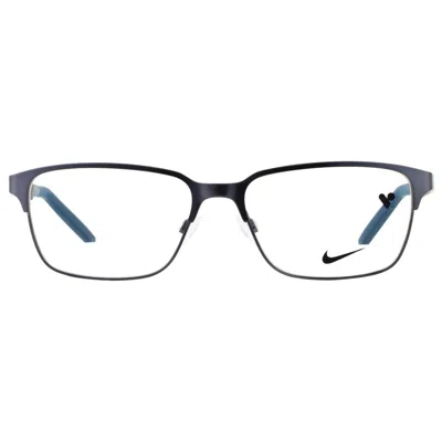 Nike Demo Rectangular Men's Eyeglasses  8213n 074 55 In Blue