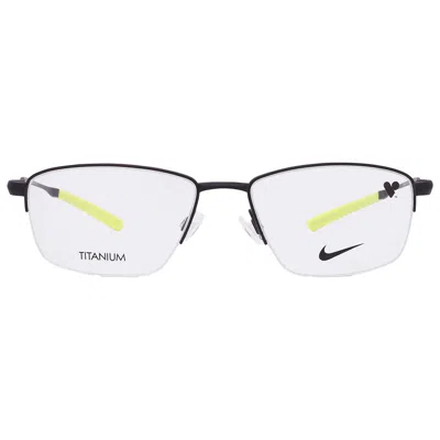Nike Demo Rectangular Titanium Men's Eyeglasses  6045 002 54 In Gray