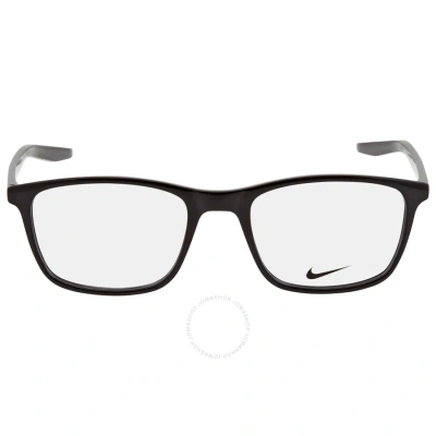 Nike Demo Rectangular Unisex Eyeglasses  7129 001 52 In Black