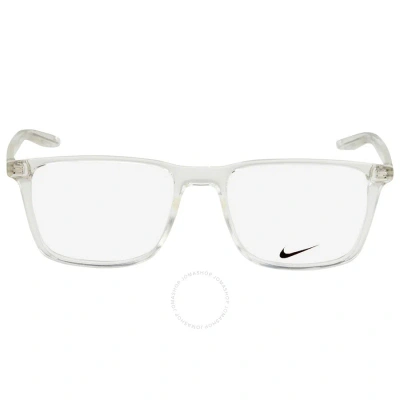 Nike Demo Rectangular Unisex Eyeglasses  7130 900 54 In White