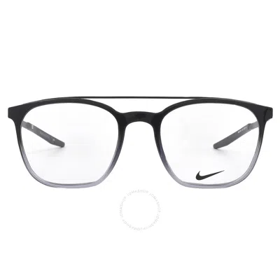 Nike Demo Rectangular Unisex Eyeglasses  7281 002 53 In Black