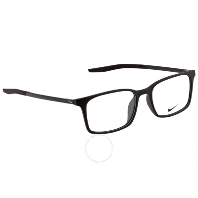 Nike Demo Rectangular Unisex Eyeglasses  7282 001 52 In Black