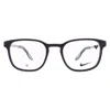 Nike Demo Square Men's Eyeglasses  7171 001 51 In Black