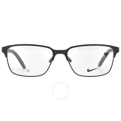 Nike Demo Square Men's Eyeglasses  8213 002 55 In Black / Maroon