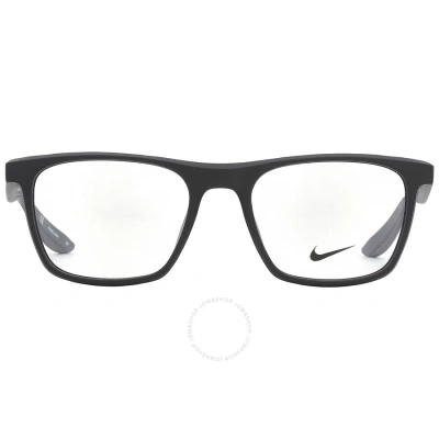 Nike Demo Square Unisex Eyeglasses  7039 001 52 In Black