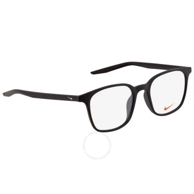 Nike Demo Square Unisex Eyeglasses  7124 001 50 In Black