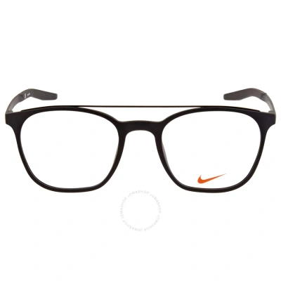 Nike Demo Square Unisex Eyeglasses  7281 001 50 In Black
