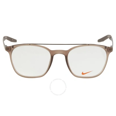Nike Demo Square Unisex Eyeglasses  7281 206 50 In Brown