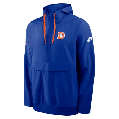 Nike Denver Broncos Alt Anorak  Men's Nfl 1/2-zip Hooded Jacket In Blue