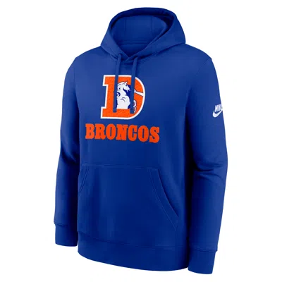 Nike Denver Broncos Best Season Rewind Club  Men's Nfl Pullover Hoodie In Blue