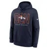 Nike Denver Broncos Busted Play Club  Men's Nfl Pullover Hoodie In Blue