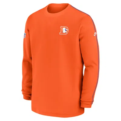 Nike Men's Orange Denver Broncos Alternate Logo Coach Long Sleeve Top