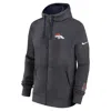 Nike Denver Broncos Playbook Page Club  Men's Nfl Full-zip Hoodie In Black