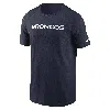 Nike Denver Broncos Primetime Wordmark Essential  Men's Nfl T-shirt In Blue
