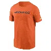 Nike Denver Broncos Primetime Wordmark Essential  Men's Nfl T-shirt In Orange