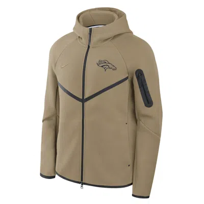 Nike Denver Broncos Tech Fleece Windrunner  Men's Nfl Full-zip Hooded Jacket In Brown