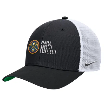 Nike Denver Nuggets 2024/25 Rise Icon Edition  Unisex Nba Trucker Cap In Black