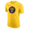 Nike Gold Denver Nuggets Essential T-shirt In Yellow