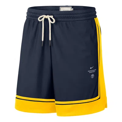 Nike Denver Nuggets Standard Issue 6"" Shorts 'college Navy Amarillo' In Black