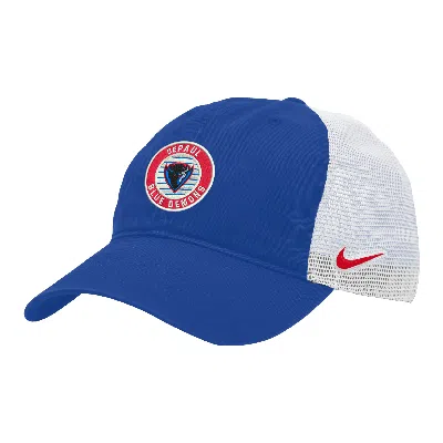 Nike Depaul Heritage86  Unisex College Trucker Hat In Blue