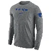 Nike Depaul  Men's College Long-sleeve T-shirt In Grey