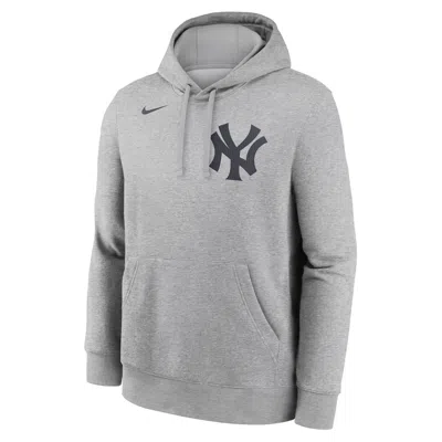 Nike Derek Jeter New York Yankees Club  Men's Mlb Pullover Hoodie In Gray