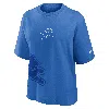 Nike Detroit Lions Boxy  Women's Nfl T-shirt In Blue