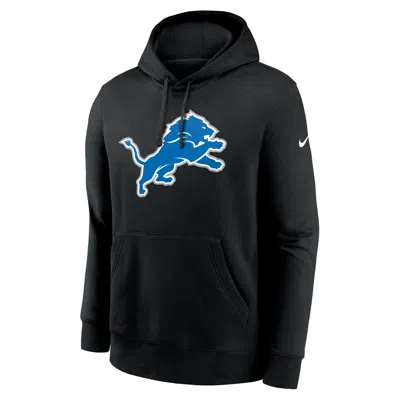 Nike Detroit Lions Club Logo  Men's Nfl Pullover Hoodie In Black