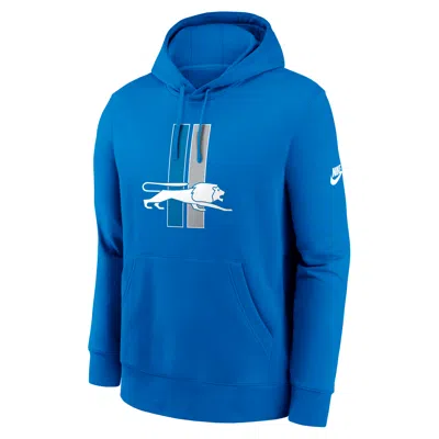 Nike Detroit Lions Club Logo  Men's Nfl Pullover Hoodie In Blue