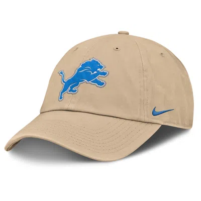 Nike Detroit Lions Club  Men's Nfl Adjustable Hat In Brown